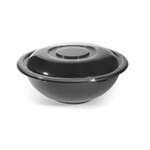 Fineline Settings 5032-BK, 32 Oz Super Bowl PET Black Salad Bowl, 100/CS