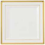 Fineline Settings 5507-BO, 7.25-inch Silver Splendor Square Bone Dessert Plate with Golden Trim, 120/CS