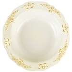 Fineline Settings 5901-BOG, 10 Oz Heritage Polystyrene Bone & Gold Bowl, 120/CS