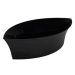Fineline Settings 6207-BK, 4.25x2.3-inch Tiny Temptations Black Boat Dish, 200/CS (Discontinued)