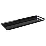 Fineline Settings 6211-BK, 7.5-inch Tiny Temptations Black Rectangular Tray, 200/CS (Discontinued)