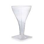 Fineline Settings 6410-CL, 2 Oz Tiny Temptations Clear Square Tiny Wine Glass, 96/CS (Discontinued)