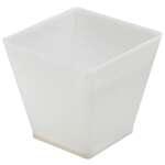 Fineline Settings 6411-WH, 2 Oz Tiny Temptations White Square Tiny Dessert Cup, 200/CS (Discontinued)