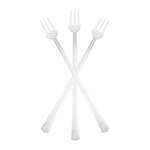 Fineline Settings 6510-CL, 6-inch Tiny Temptations Clear Cocktail Forks, 400/CS (Discontinued)