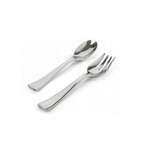 Fineline Settings 714, 3-Piece Silver Secrets Plastic Serving Set, 24/CS