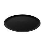 Fineline Settings 8201-BK, 12-Inch Platter Pleasers Black Round Classic Plastic Trays, 25/CS