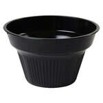 Fineline Settings B06030.BK, 30 Oz 6-inch Platter Pleasers Round Black Pedestal Bowl, 24/CS (Discontinued)
