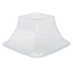 Fineline Settings PDS7036T.CL, 36 Oz Platter Pleasers Square Black Pedestal Bowl with Tape, 24/CS (Discontinued)