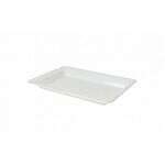 Fineline Settings RC471.WH, 10x8-inch Platter Pleasers Polystyrene White Rectangular Tray, 25/CS