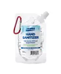 Germium GRP58C-X 2 Oz Gel Hand Sanitizer Squeeze Pouch w/Carabiner, 70% Isopropyl Alcohol, EA