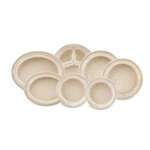 Green Wave International Green Wave OV-P016 7.5x10-Inch Ovation Oval Marbled Bio Plate, 500/CS