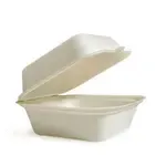 Green Wave PF-EV-B066, 6x6x3-Inch Evolution Bio Bagasse Container with a Hinged Lid, 400/CS