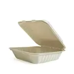 Green Wave International Green Wave PF-EV-B099, 9x9x3-Inch Evolution Bio Bagasse Container with a Hinged Lid, 300/CS