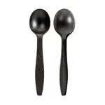 Green Wave International Green Wave SSPOON-BLK Epoch Bio Black Full Size Soup Spoon, 1000/CS