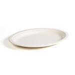 Green Wave TW-POO-012 10x12.5-Inch Evolution White Bio Bagasse Oval Plate, 500/CS