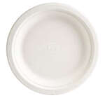 Green Wave TW-POO-013 9.5" Evolution White Bio Bagasse Round Plate, 500/CS (Discontinued)