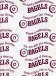 Handy Wacks FDP12BAG, 12x12-Inch White Flat Deli Paper with Bagel Print, 6x1000-Piece Packs