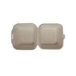 Hefty 00D72006ECO1, 6x6x3-Inch ECOSAVE PFAS-Free 1-Compartment Bagasse Fiber Hinged Container, 100/PK (Discontinued)