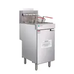 Hurakan HKN-FXF40A, 40 Lb Full Pot Floor Model Natural Gas Fryer, 90000 BTU