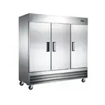 Hurakan HKN-GXE72R3, 81-Inch 3 Doors Reach-In Refrigerator
