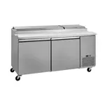 Hurakan HKN-PZ71R2D, 71-Inch Refrigerated Pizza Prep Table