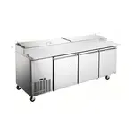 Hurakan HKN-PZ93R3E, 92-Inch Refrigerated Pizza Prep Table, 3-Door