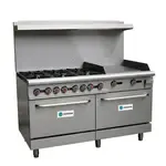 Hurakan HKN-XRFG60O6G24A, 60-Inch Heavy Duty Gas Range with 6 Burners and Griddle