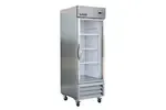 IKON IB27FG 1 Glass Door Upright Bottom Mount Freezer