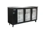 IKON IBB73-3G-24, 73-inch 3 Glass Swing Doors Back Bar Refrigerator