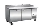 IKON IPP71 71-inch Double Door Pizza Prep Table, 9 Pans