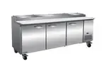 IKON IPP94 94-inch Triple Door Pizza Prep Table, 12 Pans