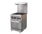 IKON IR-4-24 24-inch 4-Burners Gas Range with Oven, 153,000 BTU