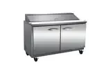 IKON ISP48 48-inch Double Door Standard Top Refrigerated Sandwich/Salad Prep Table, 12 Pans