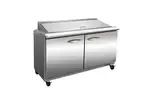IKON ISP48M 48-inch Double Door Mega Top Refrigerated Sandwich/Salad Prep Table, 18 Pans