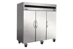 IKON IT82R 3 Solid Doors Upright Top Mount Refrigerator