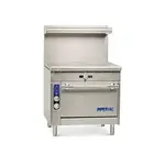 Imperial IHR-1FT, 36-Inch Gas Range with 18-Inch French Top and Standard Oven, NSF