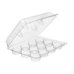 Inline SLP212, 13x10.25x3.38-Inch 12-Compartment Muffin Clear Plastic Container, 100/CS
