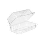 Inline SLP38D, 9.5x5.5x4-Inch Hinged Clear Plastic Container, 200/CS
