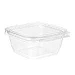 Inline TS4012, 12 Oz Square Tamper Evident Clear PET Plastic Container, 288/CS