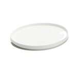 Kadra VK-00484, 6.5-Inch Aidan White Stackable Bone China Round Plate, 1/CS