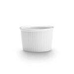 Kadra VL-0763-1, 3.5 Oz 3-Inch Vikko Lightning Porcelain White Round Ramekin, 144/CS