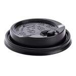 Karat C-KDL516B-E, Black Plastic Reclosable Lid for 10-24 Oz Hot Cups, 1000/CS