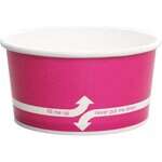 Karat C-KDP6P, 6 Oz Cold/Hot Food Paper Containers, Pink, 1000/Cs