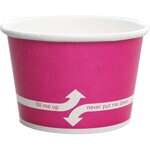 Karat C-KDP8P, 8 Oz Cold/Hot Food Paper Containers, Pink, 1000/Cs