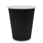 Karat C-KRC512B 12 Oz Black Ripple Hot Cup, 500/CS