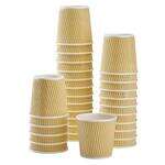 Karat CKRC504, 4 Oz Ripple Paper Hot Cups, 1000/CS