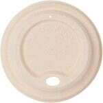 Karat KE-BDL508N, Sugarcane Bagasse Sipper Dome Lid for 8 Oz Hot Cups, 500/CS