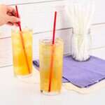 Karat KEC9200R-X, 9-Inch Red PLA Wrapped Jumbo Straw, 300/PK (Discontinued)