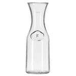Kayali VK-CRF34, 34 Oz (1L) Clear Glass Carafe, 12/CS