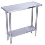 KCS WS-1424, 14x24-Inch All Stainless Steel Work Table with Undershelf